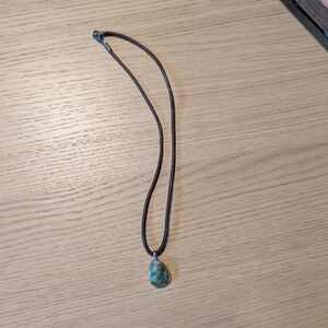 Turquoise Teardrop Pendant Necklace